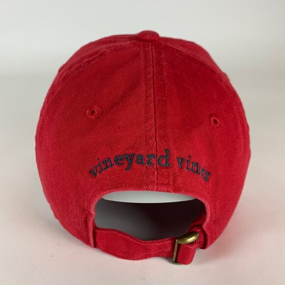 Vineyard Vines Unisex Red Relaxed Fit Strapback Adjustable Hat - Picture 3 of 5
